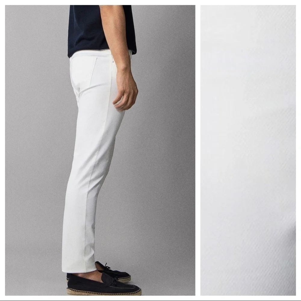 NWOT. Massimo Dutti White Trousers. Size 40.
